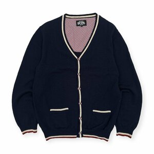 BEAMS ビームス ウールニット セーター カーディガン チルデン サイズ L/ネイビー/メンズ