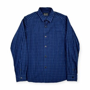 BLUE WORK トゥモローランド TOMORROWLAND チェック柄 長袖シャツ サイズ S /メンズ/日本製/ブルー/ネイビー