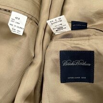 麻100%◆BROOKS BROTHERS ブルックスブラザーズ 3B リネン テーラードジャケット ブレザー 40S /ベージュ/メンズ_画像7