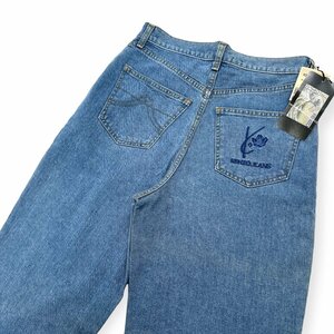 新品未使用◆80s 90s KENZO jeans ケンゾー 北斎タグ デニムパンツ ジーンズ サイズ 76/ インディゴ メンズ ボブソン代理