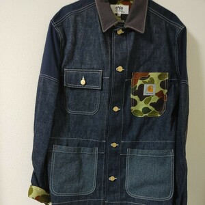 ●未使用 ジュンヤワタナベマン コムデギャルソン × カーハート JUNYA WATANABE MAN COMME des GARCONS Carhartt カバーオール M再構築　