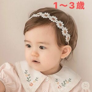 新品★ハンドメイド ベビーフラワーヘアバンド ヘアアクセサリー女の子 新生児