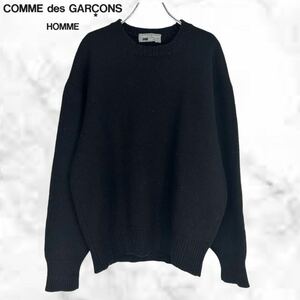 [80's] Comme des Garcons Homme ribbed knitted sweater low gauge black 
