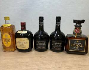 SUNTORY ウイスキー 5本 まとめ売り ROYAL 12年 Reserve OLD 角瓶 ※説明と画像をご確認下さい