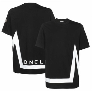 モンクレール L ブラック Tシャツ 税込定価49500円 Mモチーフ MONCLER 半袖 ショートスリーブ 国内正規品　メンズ