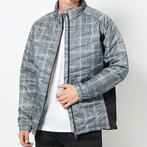  Puma M Golf graphic pa dead jacket regular price 17600 jpy gray check pattern cotton inside stand-up collar 