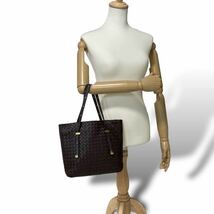 1円〜 【美品】BOTTEGA VENETA ボッテガヴェネタ トートバッグ ハンドバッグ イントレチャート レザー 本革 ブラウン 茶 肩掛け ギャラ付_画像2