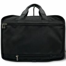 【美品 大容量 】TUMI トゥミ 2way ブリーフケース ビジネスバッグ ショルダー キャンバス レザー ブラック 黒 拡張機能 多収納 メンズ_画像4