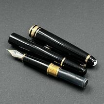 【希少 廃盤品】MONTBLANC モンブラン 万年筆 ペン先14K マイスターシュテュック カートリッジ ブラック ホワイトスター インク有り メンズ_画像5