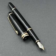 【希少 廃盤品】MONTBLANC モンブラン 万年筆 ペン先14K マイスターシュテュック カートリッジ ブラック ホワイトスター インク有り メンズ_画像4