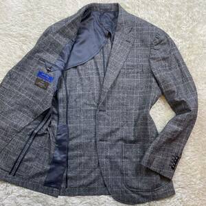 極美品/希少XL ヒルトン リングジャケット Sartoria Ring グレンチェック テーラードジャケット グレー LL ウール HILTON RING JACKET 春秋