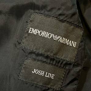 極美品/希少XXL/シルク混 エンポリオアルマーニ JOSH LINE スーツ セットアップ ヴァージンウール ダークグレー XL〜XXL 52 EMPORIO ARMANIの画像7