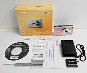 101Z168★【中古品】canon/キャノン PowerShot A2400 IS コンパクトデジタルカメラ ピンク PSA2400IS(PK) コンデジ