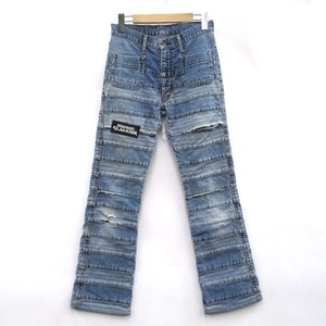 125U349★中古品 HYSTERIC GLAMOUR ヒステリックグラマー KINKY JEANS キンキー デニムパンツ ウミヘビ ワッペンカスタム 90年代