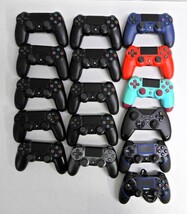 056Z114★【動作不良☆ジャンク品】PlayStation4/PS4 コントローラー まとめ 16点セット DUALSHOCK4 純正品 非純正_画像1