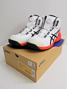 102Z139★【未使用品】asics/アシックス 安全靴 WINJOB CP304 BOA ホワイト/ブラック 1271A030-100 【27.0cm】 プロスニーカー