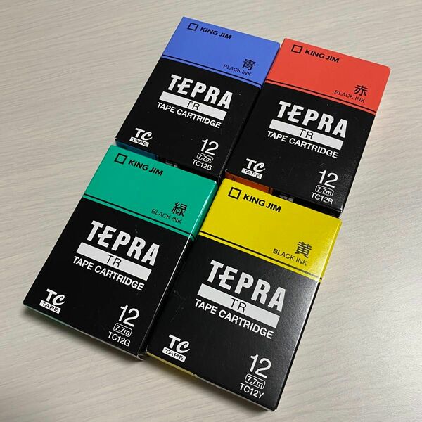 キングジム テプラ テープカートリッジ TR カートリッジ TEPRA 12mm カラー