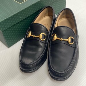 w★箱付き/送料無料★GUCCI ホースビットローファー ブラック サイズ5E 23.5cm位 商品ID：2S374417