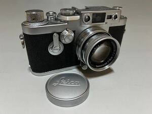 Leica ライカ DBP ERNST LEITZ GMBH WETZLAR Nr.829567 (レンズ f=5cm 1:2 Nr.1325566) Leicaマークエンボス加工革製専用ケース付き