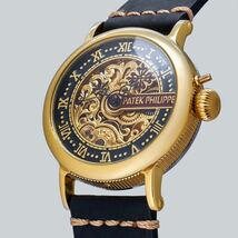アンティーク Marriage watch Patek Philippe 懐中時計をアレンジした44mmのメンズ腕時計 半年保証 手巻き スケルトン_画像4