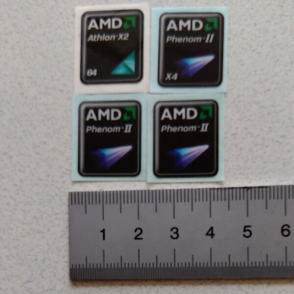 AMD PhenomII Athlon エンブレムシール 3種 4枚セット