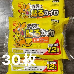 【アイリスオーヤマ】ぽかぽか家族 貼るカイロ 使い捨てカイロ レギュラーサイズ 12時間 日本製 期限 2027年6月 災害備蓄