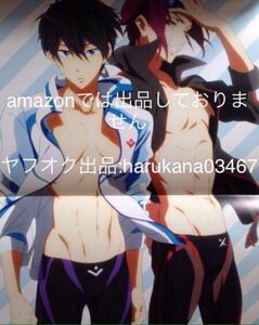 Free!　 A3　 両面 ピンナップポスター　 松岡凛 橘真琴 七瀬遙 竜ヶ崎怜 葉月渚 京アニ　 2013年 付録