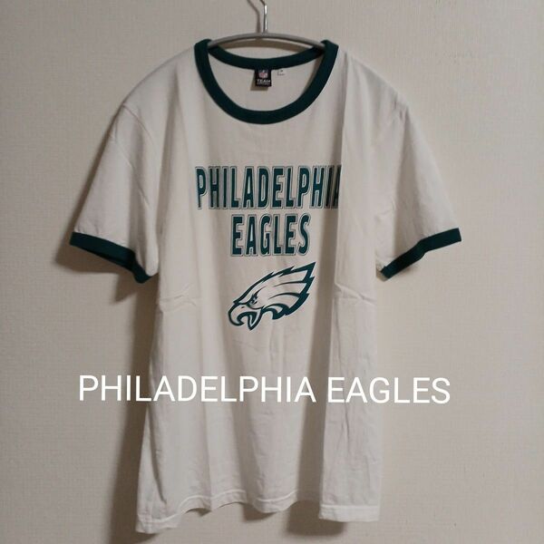 【即日発送】美品。NFL PHILADELPHIA EAGLES プリント 半袖カットソー 古着