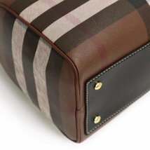 （新品・未使用品）バーバリー BURBERRY ミディアム ボウリングバッグ ショルダー ハンドバッグ PVC レザー ブラウン ゴールド金具 8052348_画像10