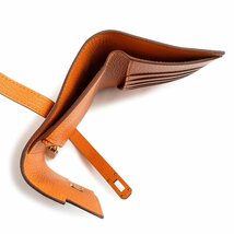 （新品・未使用品）エルメス HERMES ケリーウォレット デプリアン ミディアム 三つ折り財布 シェーブルミゾール レザー オレンジ C刻印_画像5