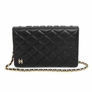 （新品・未使用品）シャネル CHANEL ブック ショルダーバッグ チェーンウォレット 斜め掛け ブック型 ラム ブラック アイボリー AP2952