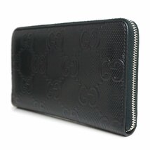 （新品・未使用品）グッチ GUCCI オーガナイザー ラウンドファスナー 長財布 GGエンボスレザー ブラック 黒 シルバー金具 625563_画像5