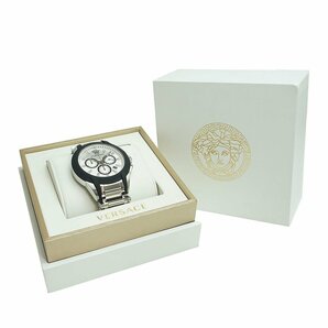 （未使用 展示品）ヴェルサーチ VERSACE キャラクター クロノグラフ クオーツ 腕時計 シルバー VEM800118 箱付の画像2