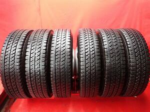 スタッドレス 6本組トラック用スチールホイール+ ブリヂストン ブリザックW・979 [ 195/85R16 ] 8.5分山★stwt16