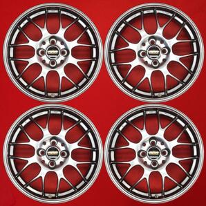 BBS RG-R RG712H 中古ホイール 4本 7J 17インチ PCD100 4穴 +38 ハブ70 ライズ アクア ロードスター ノートオーラ ロッキー 等へ aa17の画像1