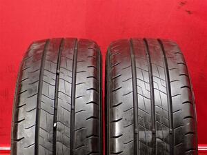 中古タイヤ 215/60R17 109/107N 2本セット ファルケン W11 8.5分★ ホワイトレター VAN 商用車 ハイエース キャラバン ドレスアップn17