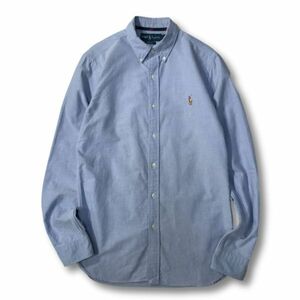 《良品◎》RALPH LAUREN ラルフローレン★ワンポイント*ボタンダウンシャツ*ライトブルー*サイズS(MA6028)◆S60