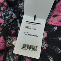 《美品◎》ISABEL MARANT イザベルマラン★新品タグ付*ブルガリア製*ペイズリー柄*総柄デザインシャツ*ブラックピンク*Size34(LA1752)◆S60_画像8