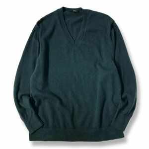 《良品◎》UNIQLO ユニクロ★上質カシミヤ100％*ビッグサイズ*ニット*セーター*ダークグレー*サイズ3XL(LW1441)◆S60