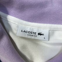 《オススメ◎》LACOSTE ラコステ★ルーズフィット*ワンポイントデザイン*ポロシャツ*ホワイト*サイズL(LS389)◆S60_画像7