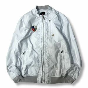 《良品◎》LeCoq Sportif ルコックスポルティフ★ウィンドブレイカー*ブルゾンジャケット*スポーツ*ゴルフ*ホワイト*サイズL(MA6129)◆S60