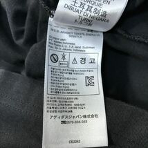 《良品◎》adidas アディダス★ビッグロゴ*トレフォイル*デザインTシャツ*カットソー*ブラック*サイズL(LS404)◆YP_画像6