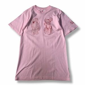 《良品◎》The MOOTAN イラスト 激レア★USA製ボディ*シングルステッチ*ヴィンテージTシャツ*カットソー*ピンク*サイズM(MS2687)◆YP