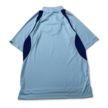 《良品◎》LeCoq Sportif ルコックスポルティフ★ワンポイントデザイン*ハーフジップTシャツ*カットソー*ライトブルー*サイズS(MS2266)◆YP_画像2