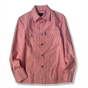 《良品◎》NEW YORKER ニューヨーカー★ストライプデザイン*シャツジャケット*ピンク/ホワイト*サイズS(MA6050)◆S60