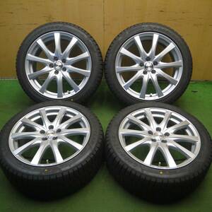 *送料無料* バリ溝 22年 綺麗 9.5分以上★86 BRZ等 215/45R17 スタッドレス グッドイヤー アイスナビ8 ravrion RS01 PCD100/5H★4030606Hス