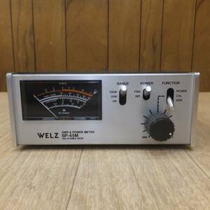 [送料無料] 現状品★ウエルツ WELZ パワーメーター SWR & POWER METER SP-45M　140～470MHz 100V MAX 50Ω★