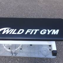 【岐阜発 直接引取限定】★ワイルドフィット WILD FIT GYM ベンチプレス セット　バー 約 185cm　ウエイト 15kg ×2 10kg ×2 5kg ×2★_画像4