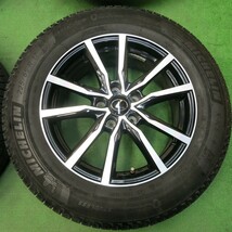 *送料無料* バリ溝！キレイ！8.5分★レクサス等 225/65R17 スタッドレス ミシュラン X-ICE3+ 社外 アルミ PCD114.3/5H★4031910イス_画像5