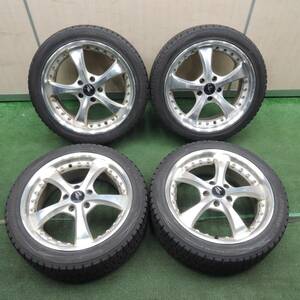 *送料無料* 4本★PROUD CONNECTION 225/45R18 スタッドレス ダンロップ ウインターマックス WM01 PCD114.3/5H★4031905TNス